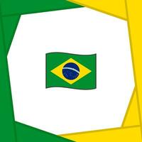 Brasilien Flagge abstrakt Hintergrund Design Vorlage. Brasilien Unabhängigkeit Tag Banner Sozial Medien Post. Brasilien Karikatur vektor
