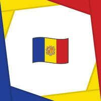 Andorra Flagge abstrakt Hintergrund Design Vorlage. Andorra Unabhängigkeit Tag Banner Sozial Medien Post. Andorra Banner vektor