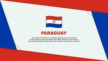 paraguay flagga abstrakt bakgrund design mall. paraguay oberoende dag baner tecknad serie vektor illustration. paraguay oberoende dag