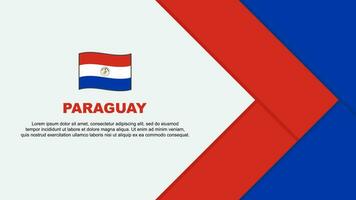 paraguay flagga abstrakt bakgrund design mall. paraguay oberoende dag baner tecknad serie vektor illustration. tecknad serie