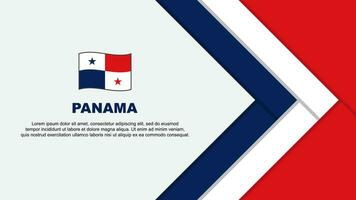 Panama Flagge abstrakt Hintergrund Design Vorlage. Panama Unabhängigkeit Tag Banner Karikatur Vektor Illustration. Panama Karikatur