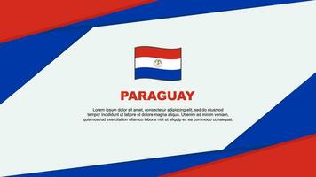 Paraguay Flagge abstrakt Hintergrund Design Vorlage. Paraguay Unabhängigkeit Tag Banner Karikatur Vektor Illustration