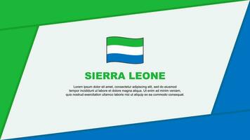 Sierra leone Flagge abstrakt Hintergrund Design Vorlage. Sierra leone Unabhängigkeit Tag Banner Karikatur Vektor Illustration. Sierra leone Banner