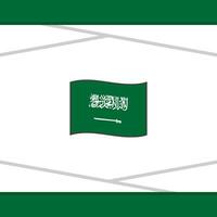 Saudi Arabien Flagge abstrakt Hintergrund Design Vorlage. Saudi Arabien Unabhängigkeit Tag Banner Sozial Medien Post. Saudi Arabien Vektor