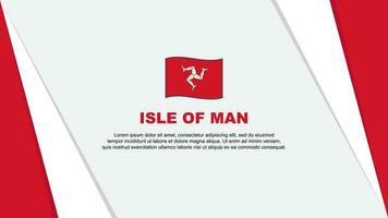 Insel von Mann Flagge abstrakt Hintergrund Design Vorlage. Insel von Mann Unabhängigkeit Tag Banner Karikatur Vektor Illustration. Insel von Mann Flagge