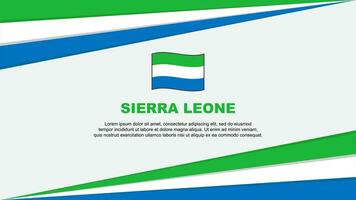 Sierra leone Flagge abstrakt Hintergrund Design Vorlage. Sierra leone Unabhängigkeit Tag Banner Karikatur Vektor Illustration. Sierra leone Design