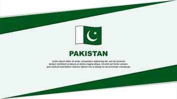 Pakistan Flagge abstrakt Hintergrund Design Vorlage. Pakistan Unabhängigkeit Tag Banner Karikatur Vektor Illustration. Pakistan Design