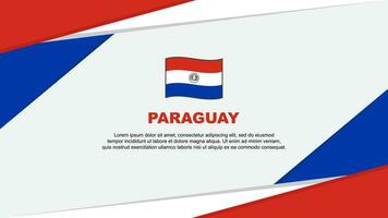 paraguay flagga abstrakt bakgrund design mall. paraguay oberoende dag baner tecknad serie vektor illustration. paraguay