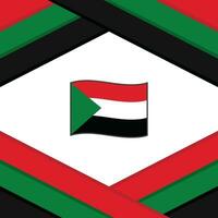 Sudan Flagge abstrakt Hintergrund Design Vorlage. Sudan Unabhängigkeit Tag Banner Sozial Medien Post. Sudan Illustration vektor