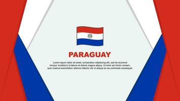 Paraguay Flagge abstrakt Hintergrund Design Vorlage. Paraguay Unabhängigkeit Tag Banner Karikatur Vektor Illustration. Paraguay Hintergrund