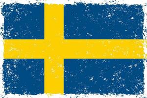 Schweden Flagge Grunge betrübt Stil vektor