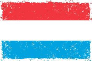 Luxemburg Flagge Grunge betrübt Stil vektor