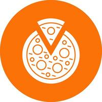 Vegetarisch Pizza Vektor Symbol Design