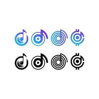 ein modern einstellen von Logos zum Musik. vektor