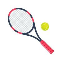 tennis boll och tennis racket. sporter ikon. tennis logotyp. vektor illustration av sporter Utrustning.