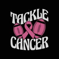 tackla bröst cancer - oktober cancer medvetenhet t skjorta design. vektor