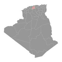 medea provins Karta, administrativ division av Algeriet. vektor
