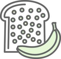 Bananenbrot-Vektor-Icon-Design vektor