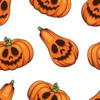 halloween mönster design, skrämmande pumpa ondska bakgrund. läskigt halloween bakgrund med pumpor med skrämmande ansikten, ondska pumpor bakgrund vektor