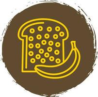 Bananenbrot-Vektor-Icon-Design vektor