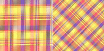 Stoff Textil- prüfen von Vektor Tartan nahtlos mit ein Hintergrund Plaid Textur Muster.