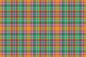 Tartan Textur Hintergrund von Stoff Plaid Muster mit ein prüfen Textil- Vektor nahtlos.