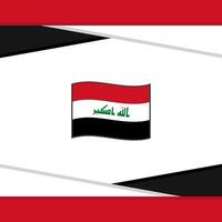 Irak Flagge abstrakt Hintergrund Design Vorlage. Irak Unabhängigkeit Tag Banner Sozial Medien Post. Irak Vektor