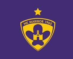 maribor Verein Logo Symbol Slowenien Liga Fußball abstrakt Design Vektor Illustration mit lila Hintergrund