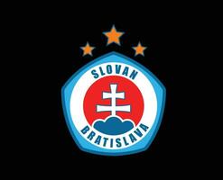 slovan bratislava klubb logotyp symbol slovakia liga fotboll abstrakt design vektor illustration med svart bakgrund