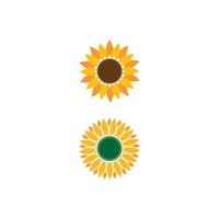 sol blomma logotyp mall vektor