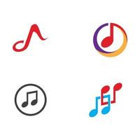 Musiknoten-Logo-Vorlagenset vektor