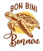 bonaire skjortedesign för souvenirkläder karibisk kryssning vektor
