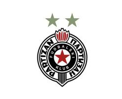 partizan belgrad klubb symbol logotyp serbia liga fotboll abstrakt design vektor illustration
