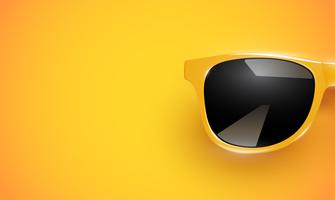 Realistische Vektorsonnenbrille auf einem bunten Hintergrund, Vektorillustration
