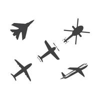 Flugzeug Logo Vektor Icon Illustration Design icon