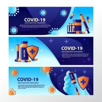 Covid-19 nach dem Impfbanner vektor
