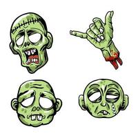 Zombie-Cartoon-Vektor-Illustration vektor