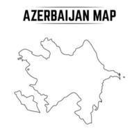 einfache Karte von Aserbaidschan umreißen vektor