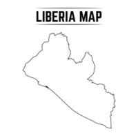 einfache Karte von liberia skizzieren vektor