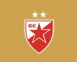 Crvena zvezda Verein Symbol Logo Serbien Liga Fußball abstrakt Design Vektor Illustration mit braun Hintergrund