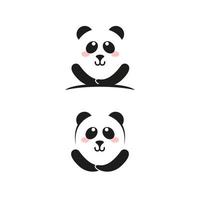 Panda-Symbol-Vorlage-Vektor-Illustration vektor