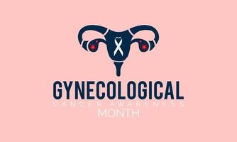 gynekologisk cancer medvetenhet banner design vektor