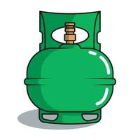 grön små gas cylinder ikon vektor