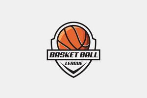 Korb Ball abspielen Logo und Vektor