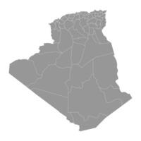 algeriet Karta med administrativ divisioner. vektor