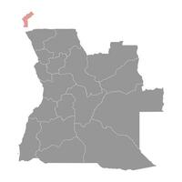 Kabine Provinz Karte, administrative Aufteilung von Angola. vektor