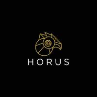 horus ägyptische Gott Logo Symbol Designvorlage. eleganter luxus gold flacher vektor