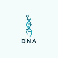 DNA-Logo-Design-Vorlage. Symbol für Wissenschaftstechnologie vektor