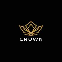logotyp design, krona, kunglig, prins, modern stil vektor