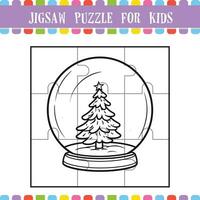 Puzzle Puzzle zum Kinder Weihnachten Thema vektor